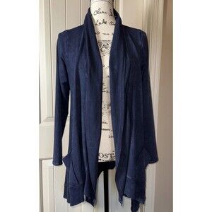 CHALET et ceci Hemp & Organic Cotton Open Front Jacket Sz S Lagenlook Made USA